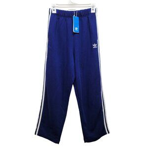 Adidas Originals Blue Track Pants With White Stripes Unisex Size 4 us S